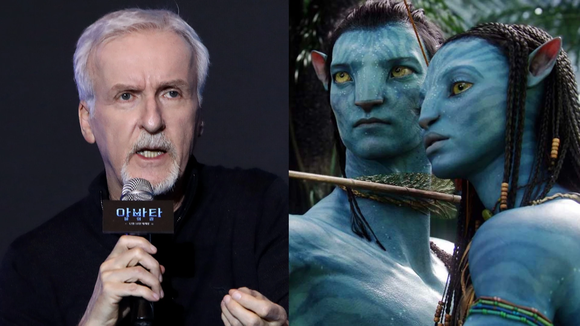 James Cameron / Sam Worthington y Zoe Saldana James Cameron / Sam Worthington y Zoe Saldana