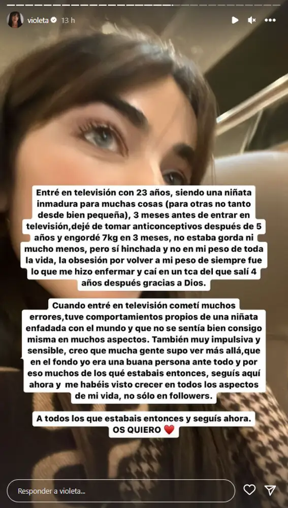 Captura Instagram Violeta Mangriñán