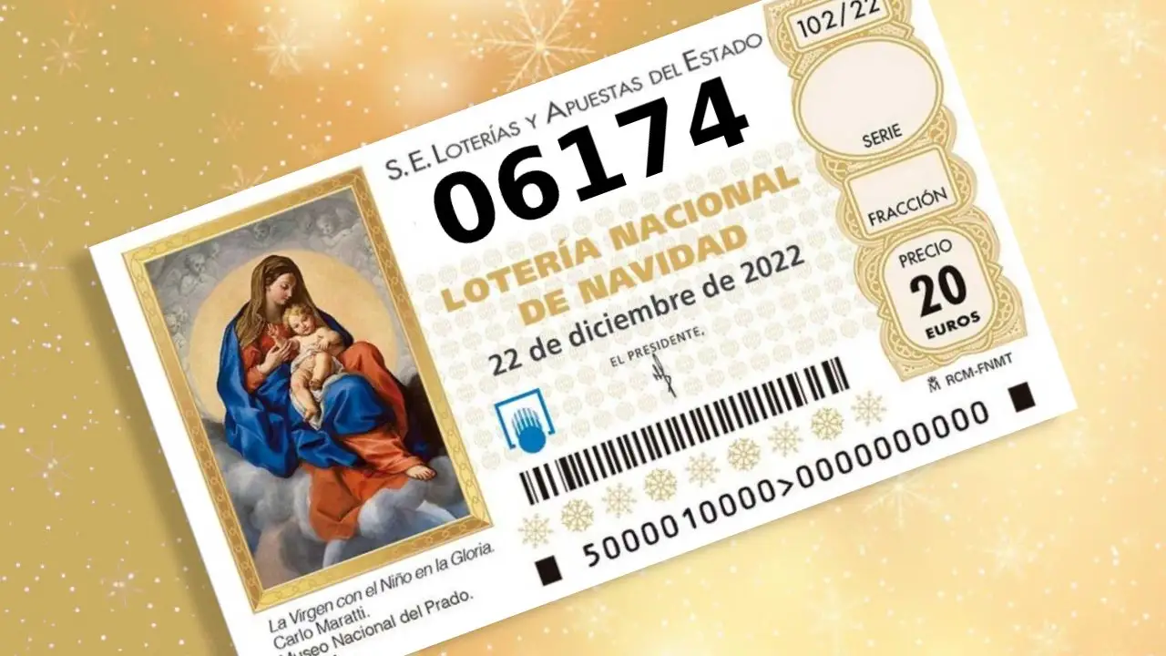 Número 06174 de la Lotería de Navidad 2022 Número 06174 de la Lotería de Navidad 2022