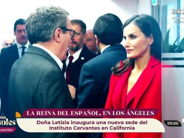 La reina Letizia se estrena en Los Ángeles con un impresionante look rojo intenso