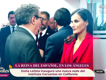 La reina Letizia se estrena en Los Ángeles con un impresionante look rojo intenso La reina Letizia se estrena en Los Ángeles con un impresionante look rojo intenso