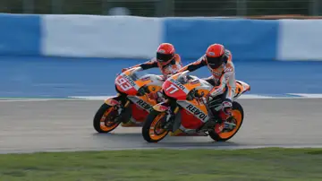 El espectacular debut de Joaquín como piloto de MotoGP junto a Marc Márquez en el circuito de Jerez: “¡Qué pasada!”