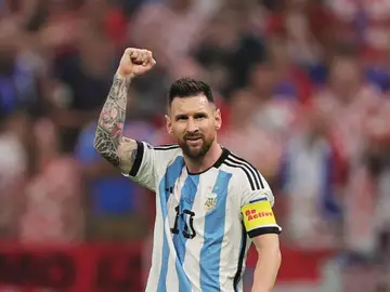 Messi, en el partido contra Croacia Messi, en el partido contra Croacia