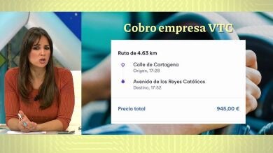 Le cobran casi 1.000 euros por un trayecto de VTC en Madrid por el que debía haber pagado 9 euros