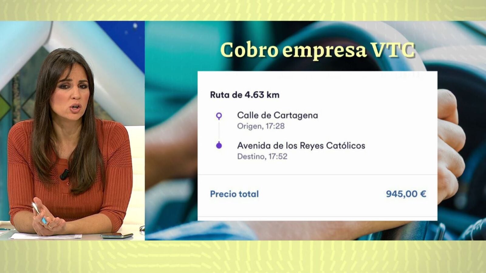 Le cobran casi 1.000 euros por un trayecto de VTC en Madrid por el que debía haber pagado 9 euros