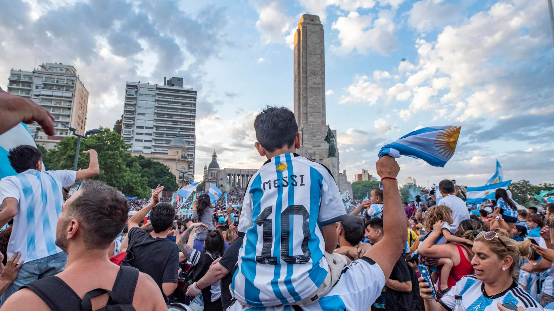 Los argentinos celebran el pase a la final en Rosario