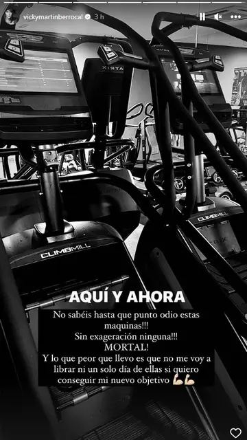 Vicky Martín Berrocal en las máquinas del gimnasio Vicky Martín Berrocal en las máquinas del gimnasio