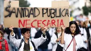 Protesta de m&eacute;dicos en Madrid
