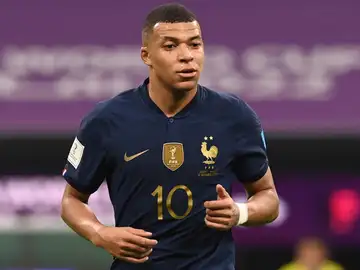 Mbappé, durante el partido contra Marruecos Mbappé, durante el partido contra Marruecos