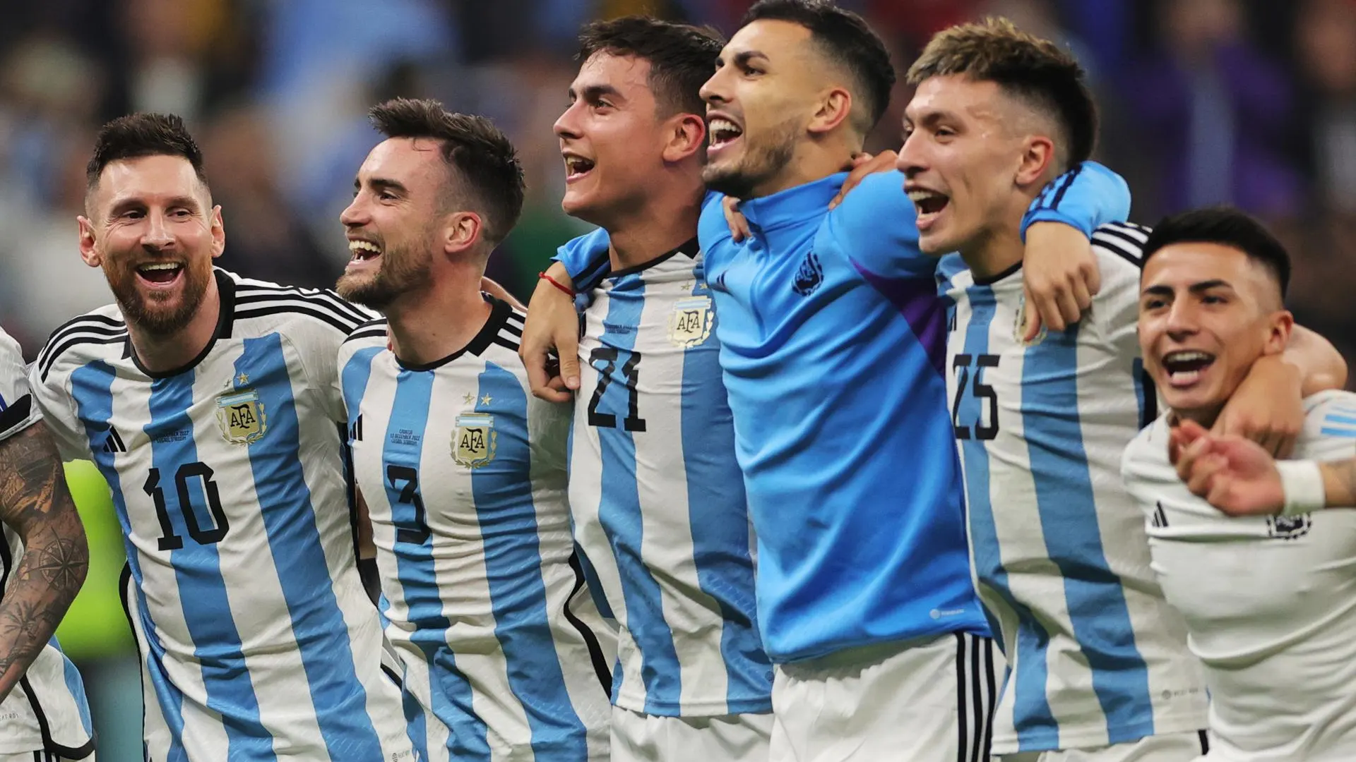 Los futbolistas argentinos celebran el pase a la final