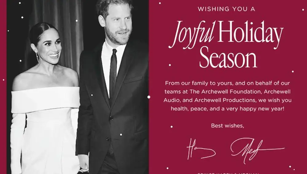 Felicitación de Navidad del príncipe Harry y Meghan Markle