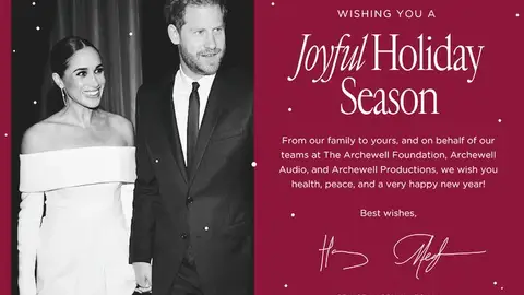Felicitación de Navidad del príncipe Harry y Meghan Markle Felicitación de Navidad del príncipe Harry y Meghan Markle