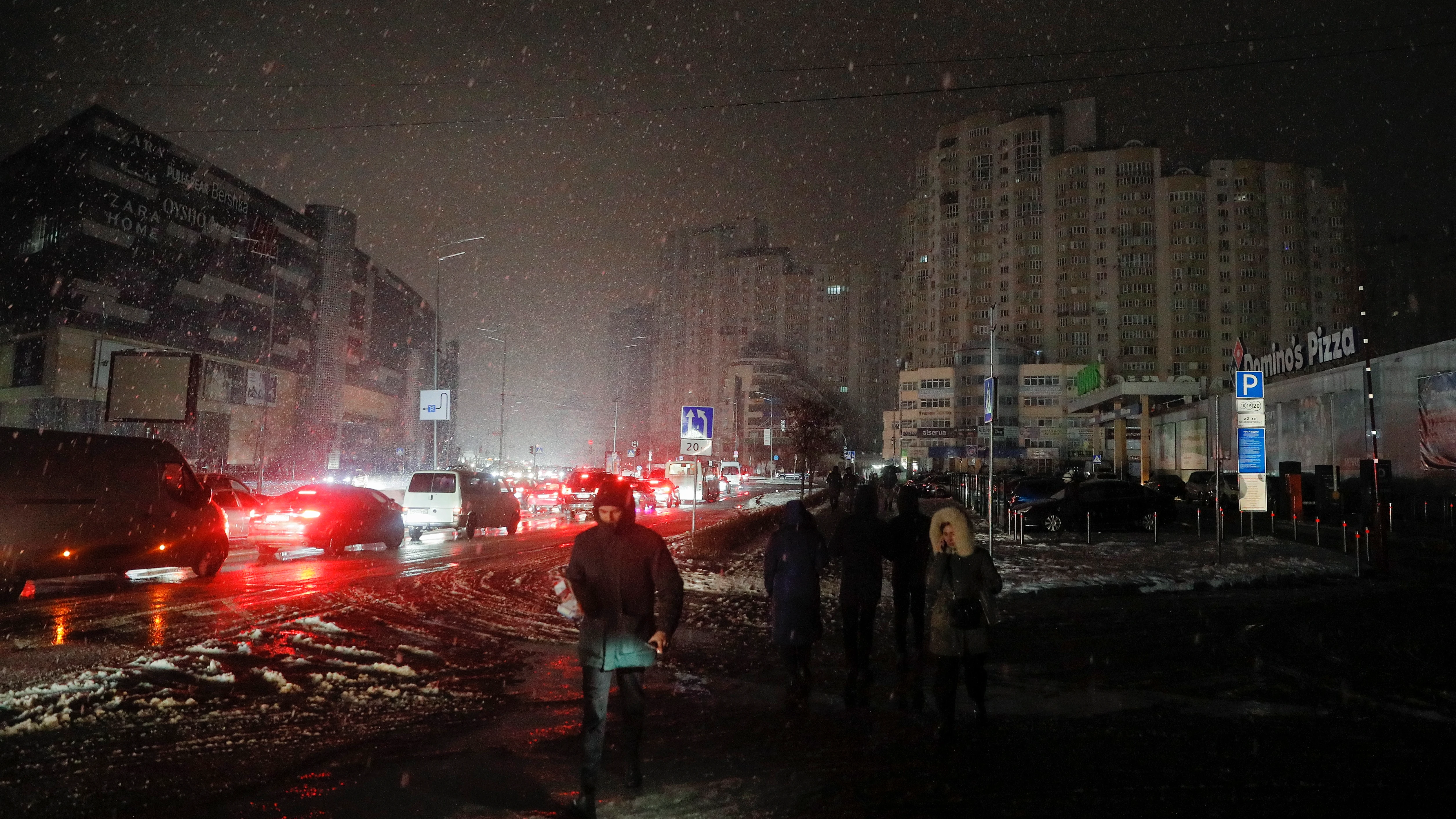 Imagen de los apagones producidos en Kiev por los ataques rusos.