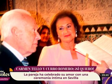 Carmen Tello, recién casada con Curro Romero por la Iglesia