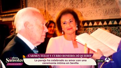 Carmen Tello, recién casada con Curro Romero por la Iglesia: 