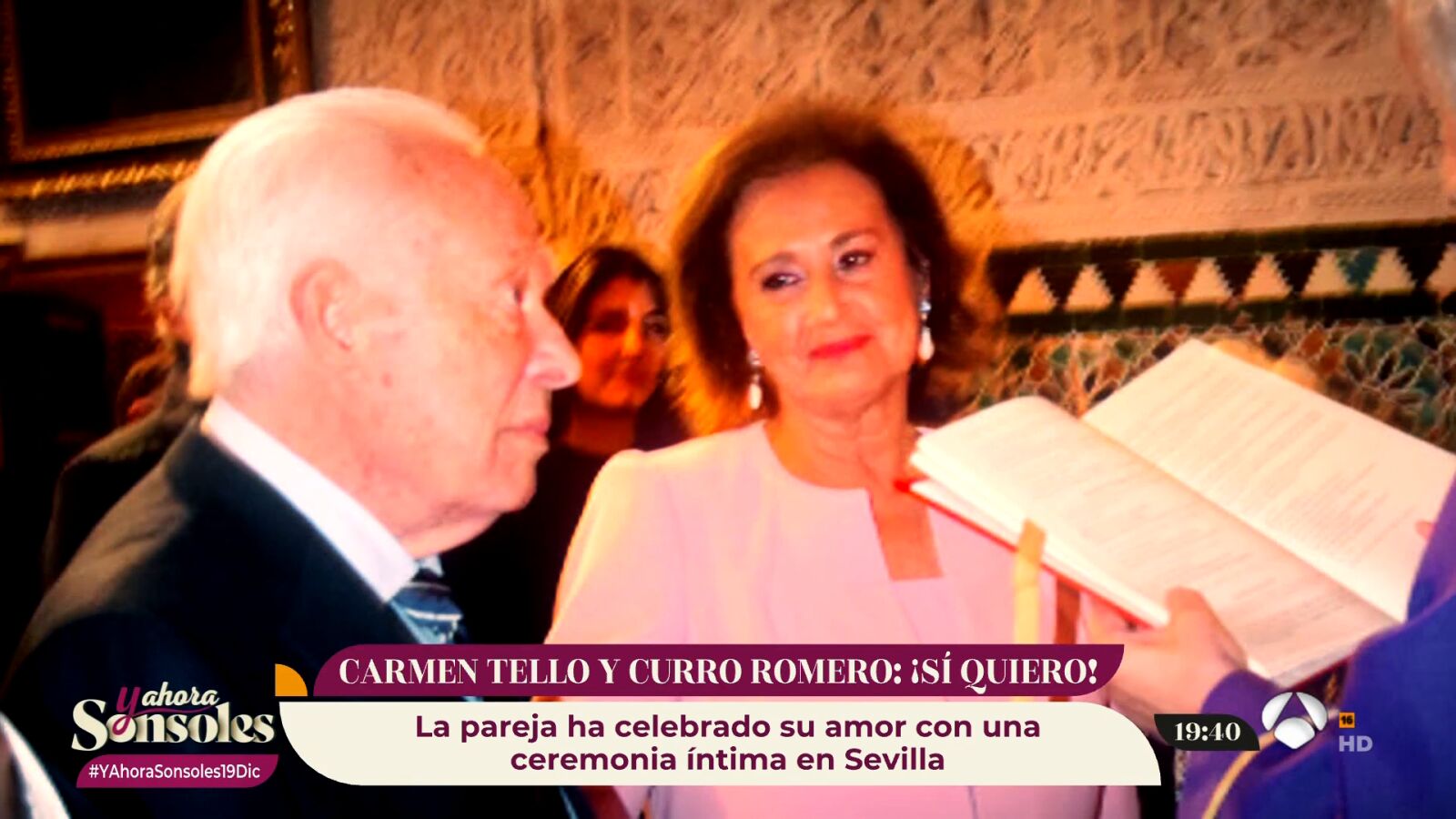 Carmen Tello, recién casada con Curro Romero por la Iglesia: 