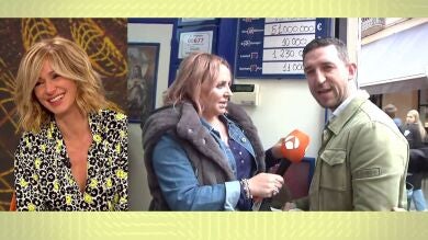 El divertido momento en que Susanna Griso le pide un '69' a un malagueño en una administración de lotería