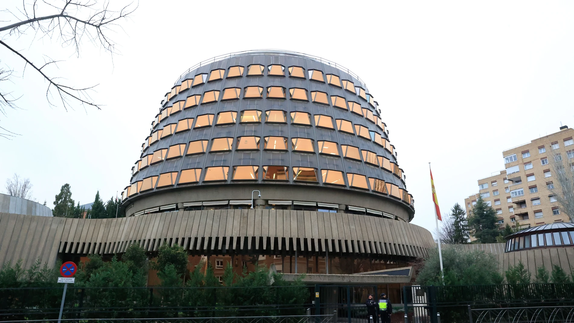Vista del Tribunal Constitucional este lunes en Madrid 