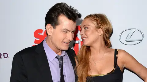 Charlie Sheen y Lindsay Lohan Charlie Sheen y Lindsay Lohan