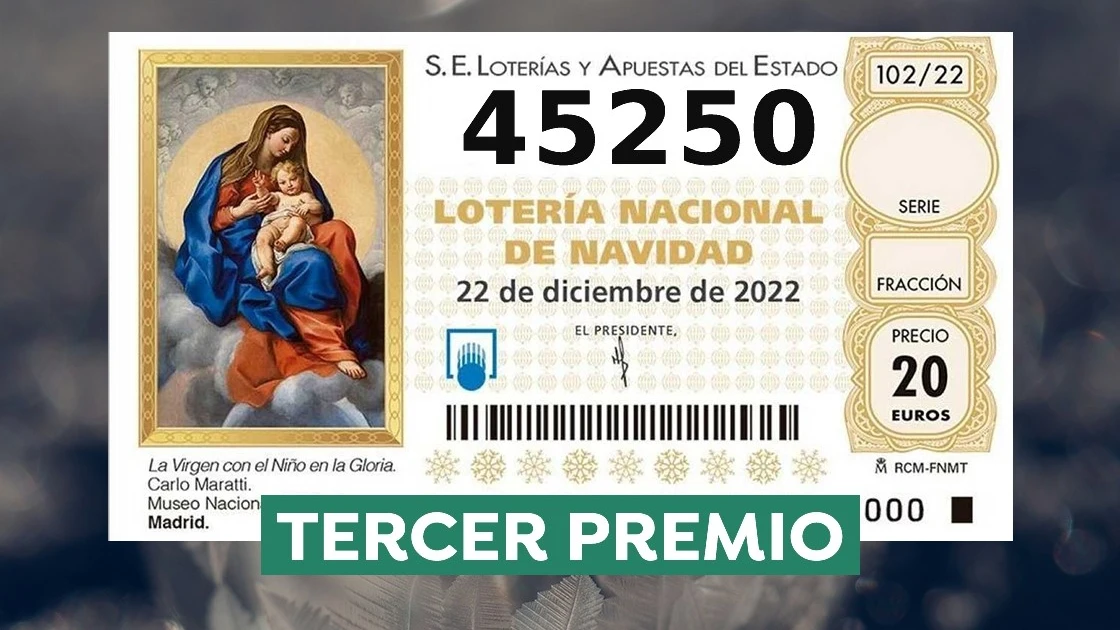 Tercer premio Lotería de Navidad Tercer premio Lotería de Navidad