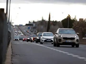 Tráfico en la entrada a Madrid al término de la operación de las pasadas Navidades Tráfico en la entrada a Madrid al término de la operación de las pasadas Navidades