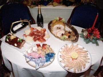 Imagen de archivo de una cena de Nochebuena