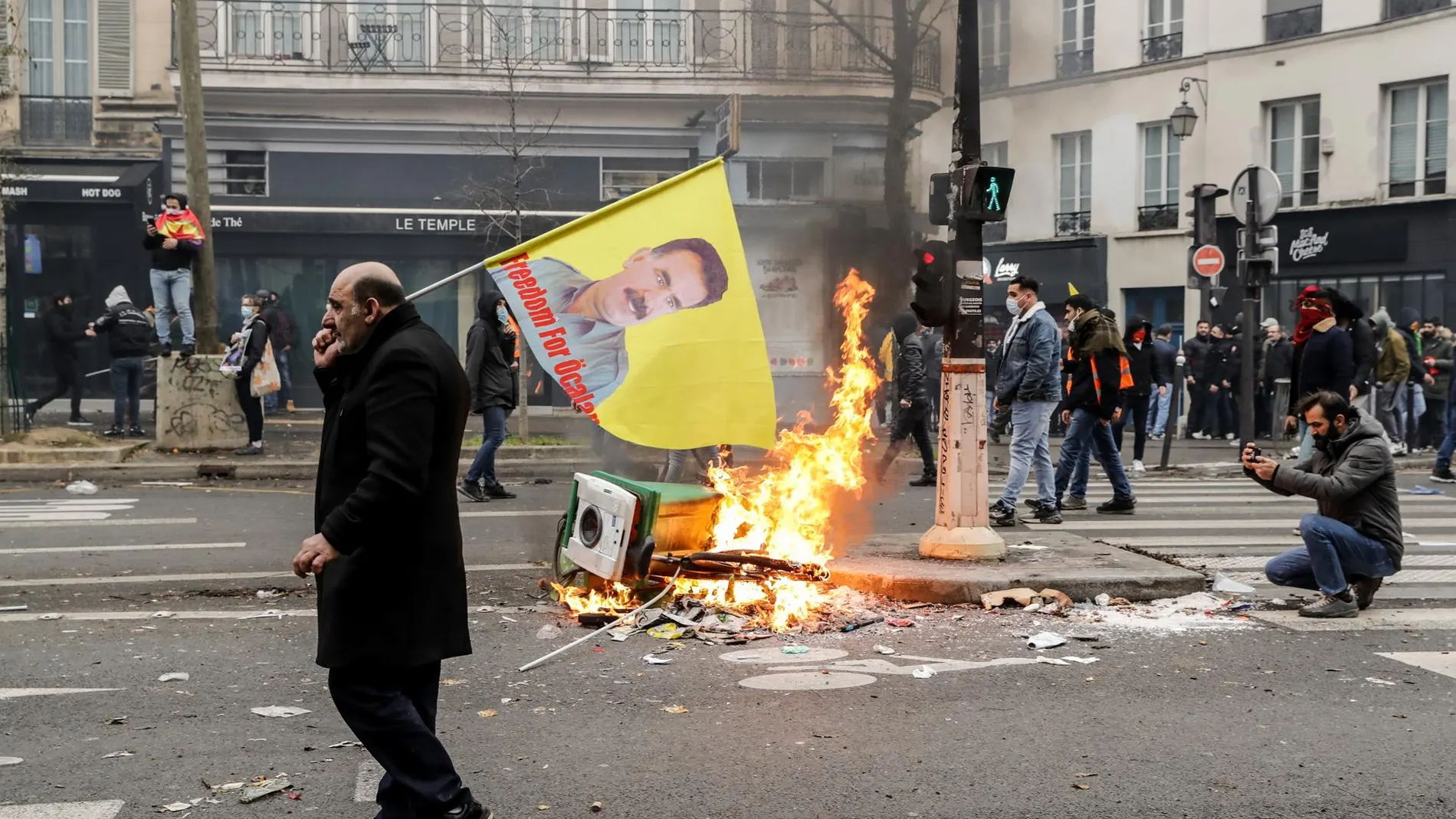 Imagen de las protestas en París