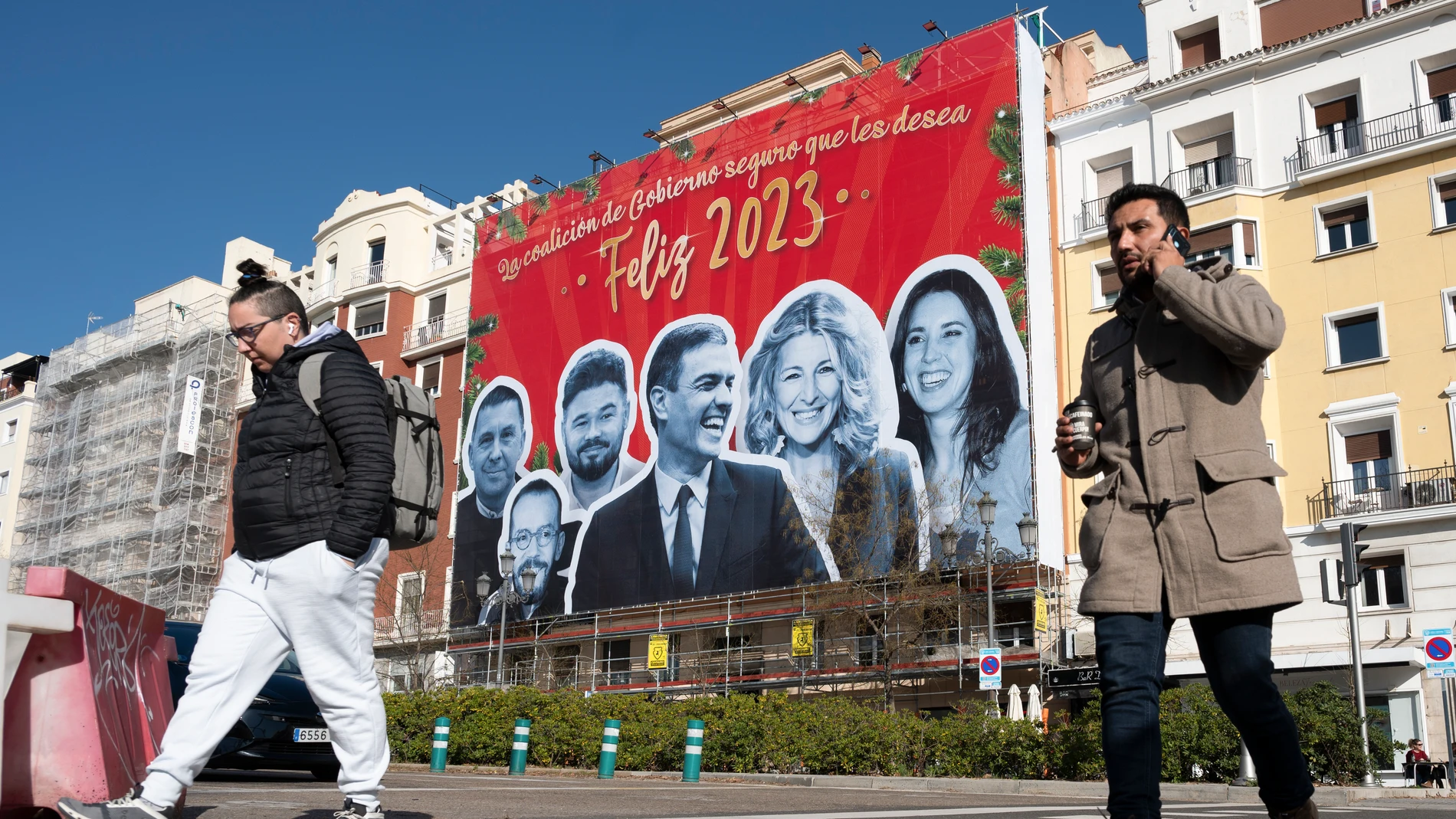 Vista del cartel en el número 24 de la madrileña calle Ferraz