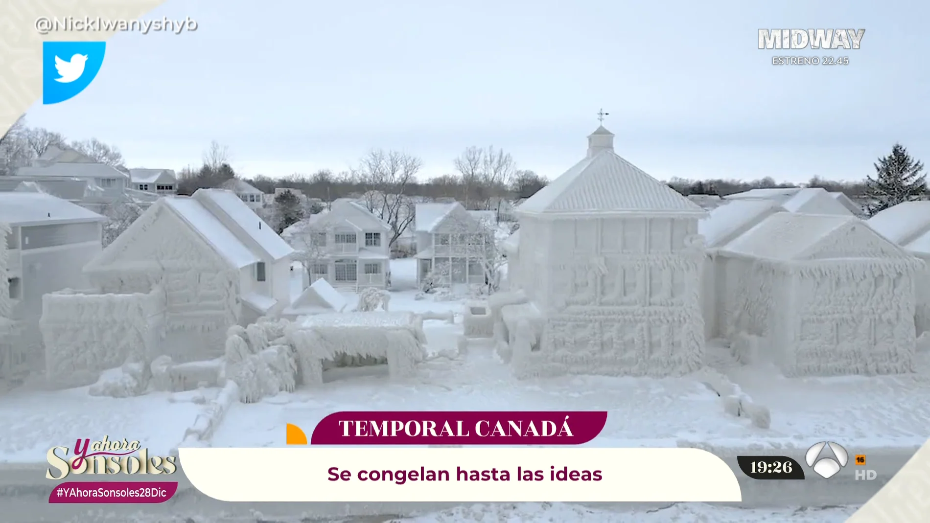 Vídeos virales: el temporal en Canadá está dejándolo todo congelado...  ¡Incluso las casas!