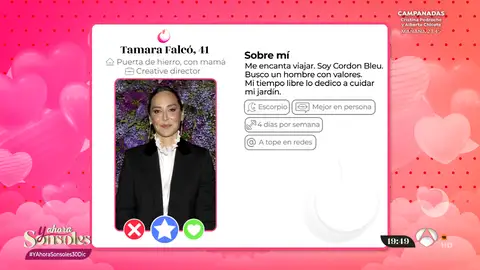 Así serían los perfiles de Tamara Falcó e Isabel Preysler en una aplicación de citas Así serían los perfiles de Tamara Falcó e Isabel Preysler en una aplicación de citas