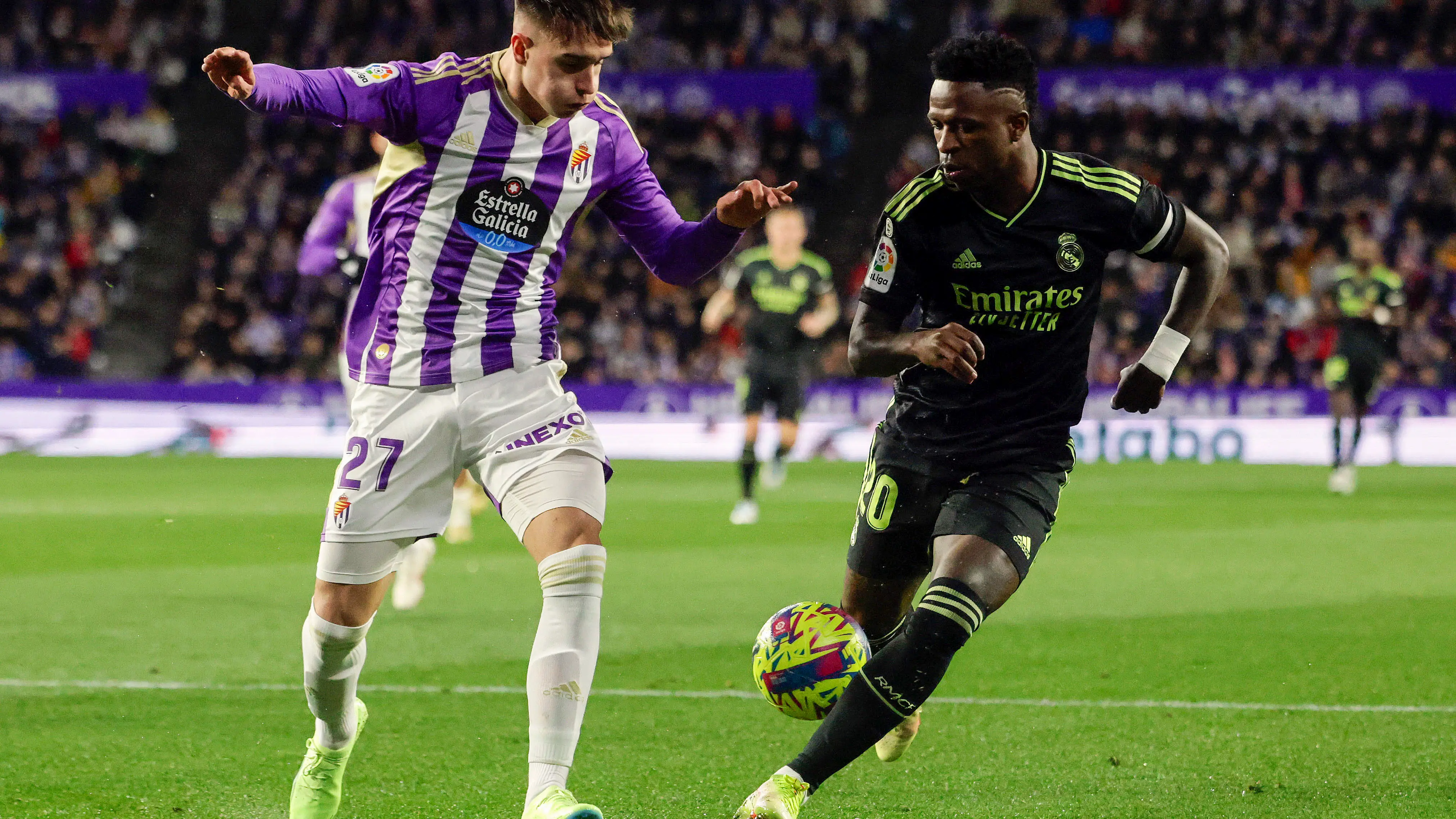 Vinicius en una acción en el Valladolid - Real Madrid Vinicius en una acción en el Valladolid - Real Madrid
