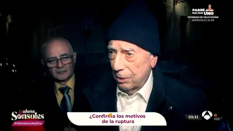 Mario Vargas Llosa se pronuncia sobre su ruptura con Isabel Preysler: "Los motivos no existen, no es verdad" Mario Vargas Llosa se pronuncia sobre su ruptura con Isabel Preysler: "Los motivos no existen, no es verdad"