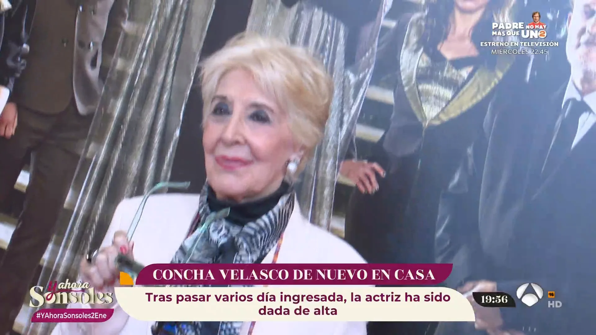Concha Velasco sale del hospital justo a tiempo para pasar la Nochevieja con los suyos