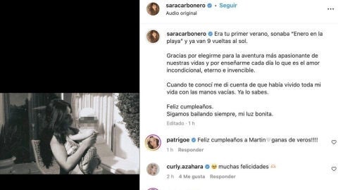 Sara Carbonero con su hijo en su" primer verano" juntos