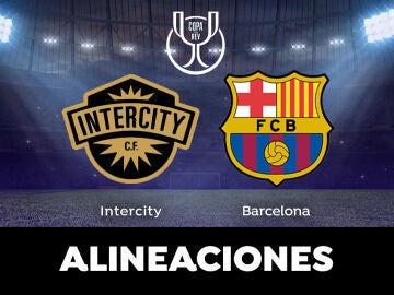 Alineación del Barcelona contra el Intercity