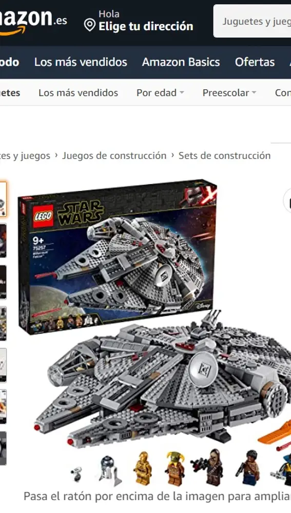Halcón Milenario de 'Star Wars' de LEGO