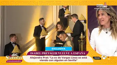 Alejandra Prat, en exclusiva en 'Y ahora Sonsoles': "Isabel Preysler podría tener una nueva ilusión en Sevilla" Alejandra Prat, en exclusiva en 'Y ahora Sonsoles': "Isabel Preysler podría tener una nueva ilusión en Sevilla"