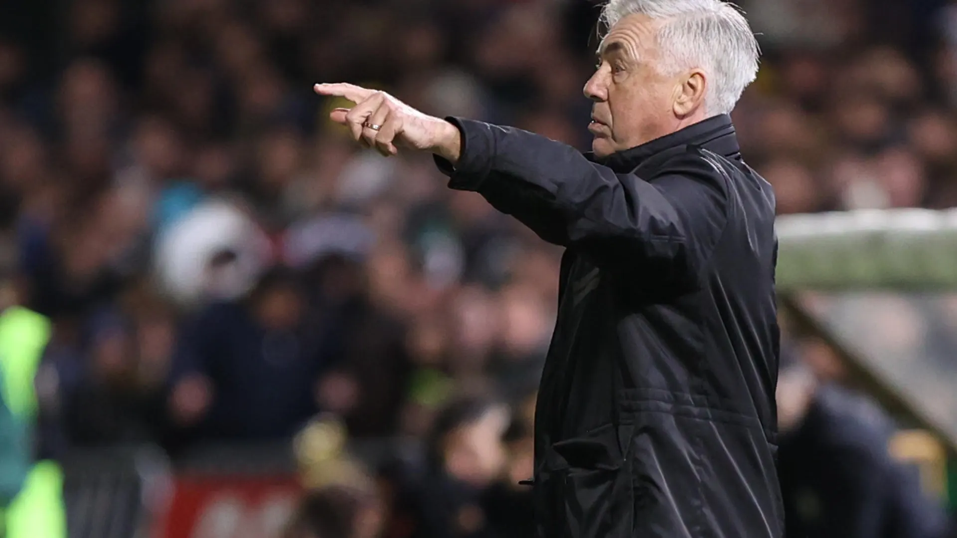 Ancelotti, en el estadio Pr&iacute;ncipe Felipe del Cacere&ntilde;o
