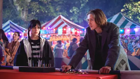 Jenna Ortega y Percy Hynes White, Xavier en 'Miércoles' Jenna Ortega y Percy Hynes White, Xavier en 'Miércoles'