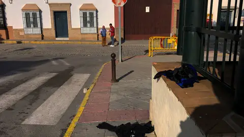 Lugar donde se produjo el accidente en Marchena, Sevilla Lugar donde se produjo el accidente en Marchena, Sevilla