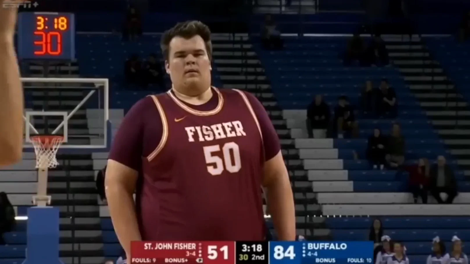 Connor Williams, la sensaci&oacute;n del baloncesto universitario en EE.UU: mide 2'13 y pesa 163 kilos