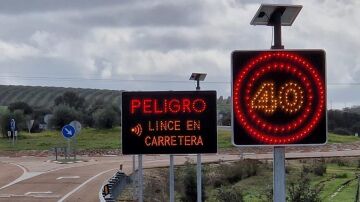 Imagen de la nueva señal de tráfico instalada en Extremadura