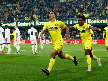 Gerard Moreno celebra el 2-1 ante el Real Madrid Gerard Moreno celebra el 2-1 ante el Real Madrid