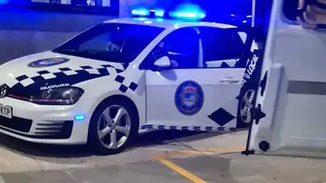 Imagen de un coche de policía de O Porriño Imagen de un coche de policía de O Porriño