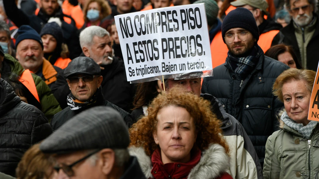 Manifestaci&oacute;n de los afectados de San Fernando de Henares