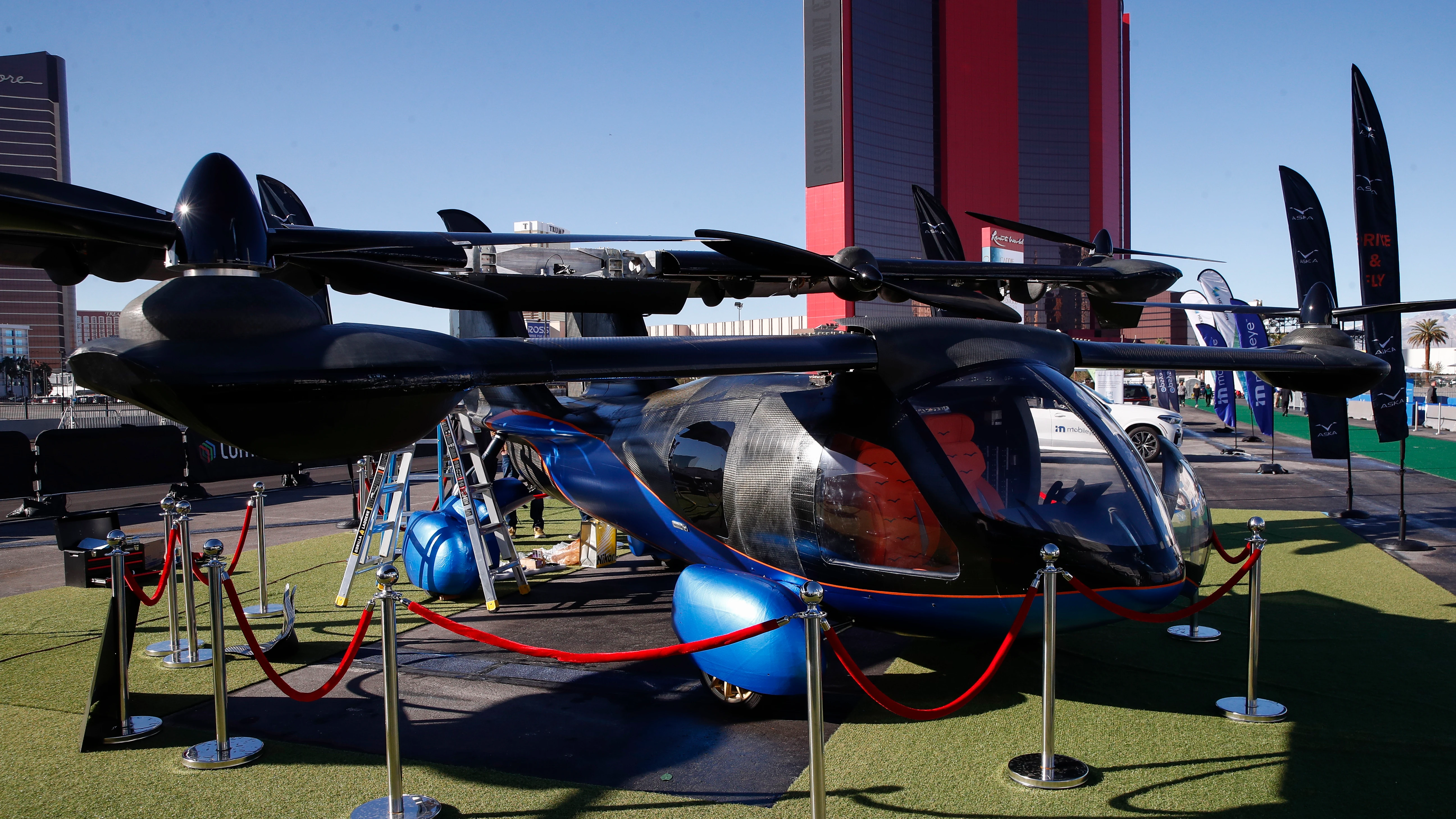 Coche volador de la feria tecnol&oacute;gica de Las Vegas