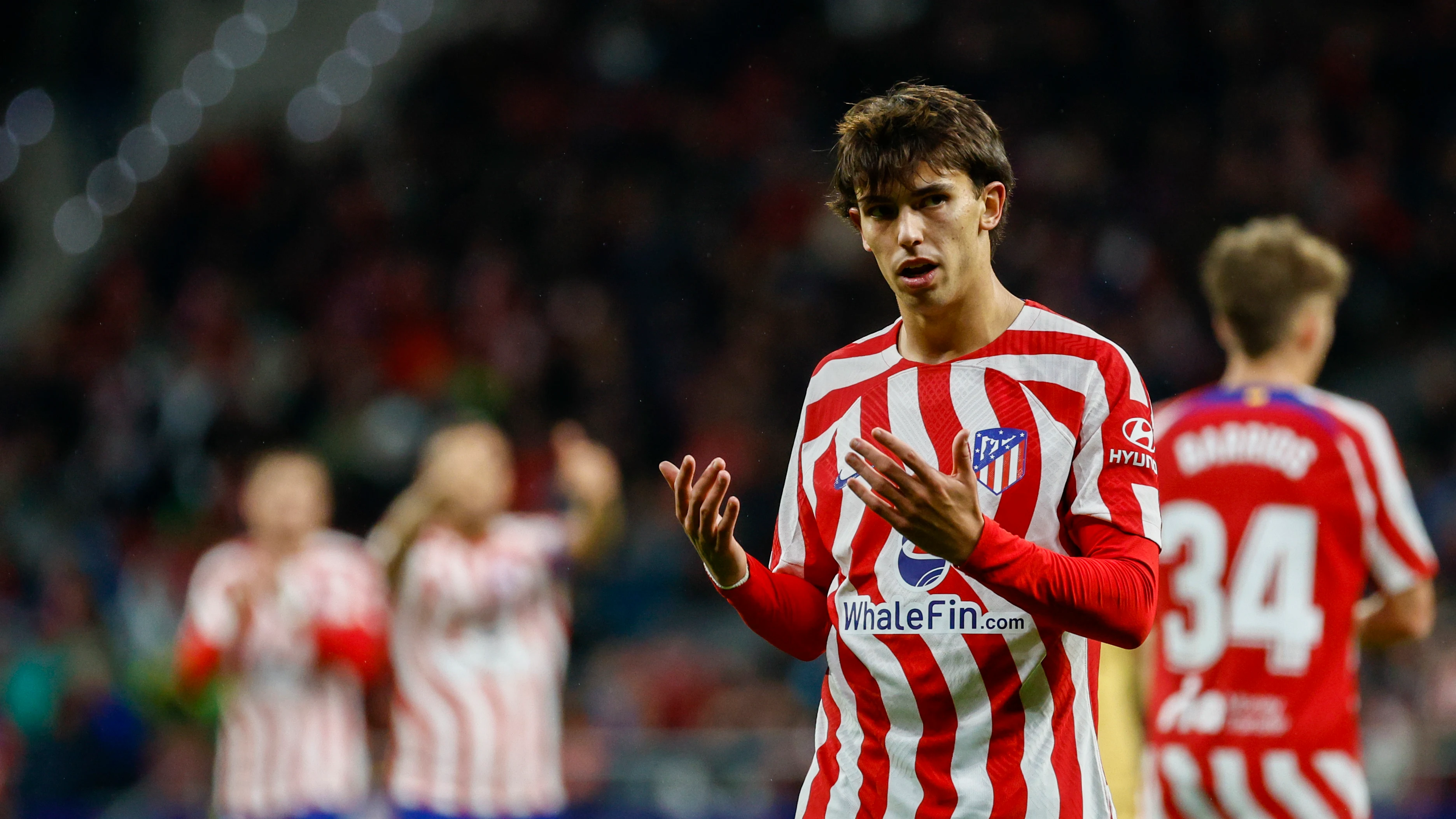 Joao Félix, en el partido ante el Barcelona en el Civitas Metropolitano Joao Félix, en el partido ante el Barcelona en el Civitas Metropolitano