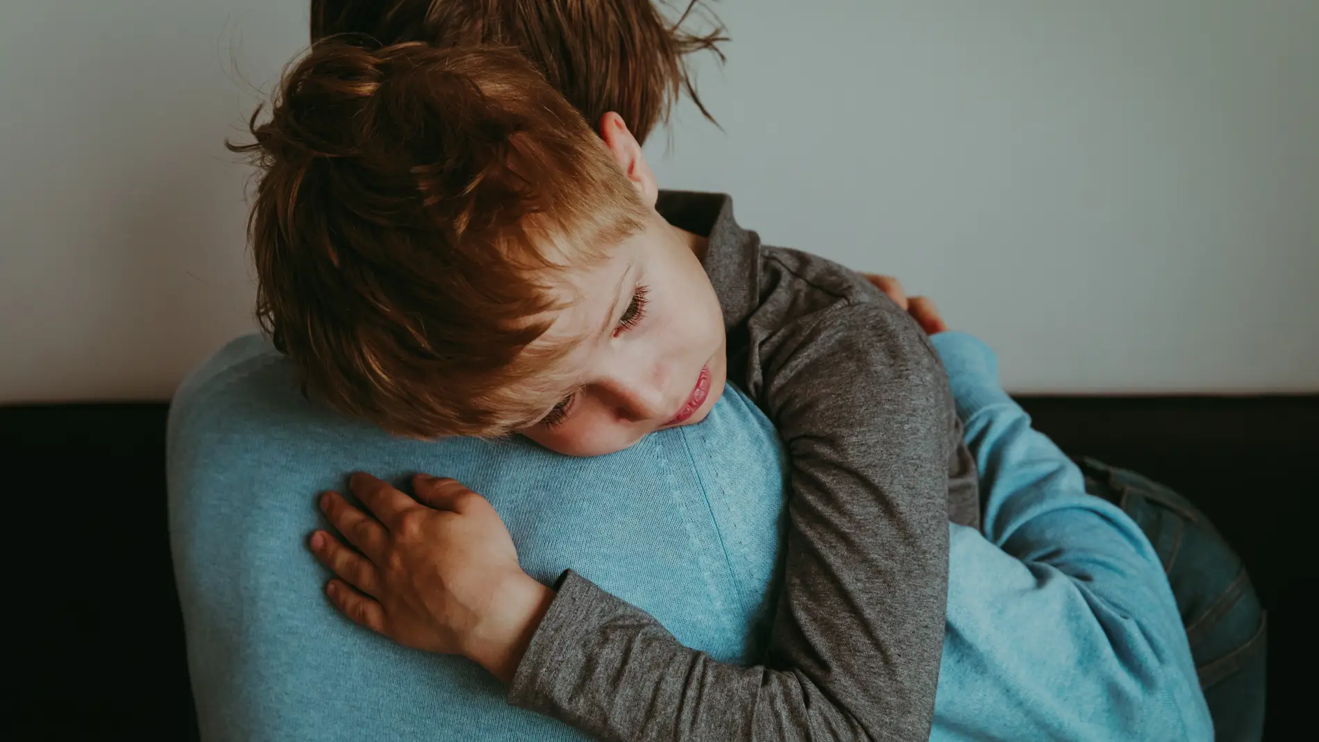 Niño abrazando a su madre