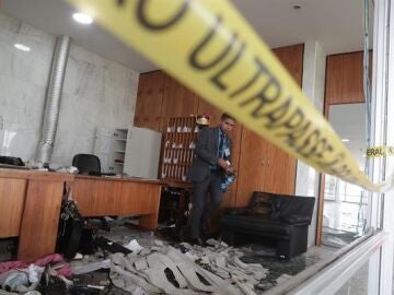 Destrozos en el Palacio de Planalto