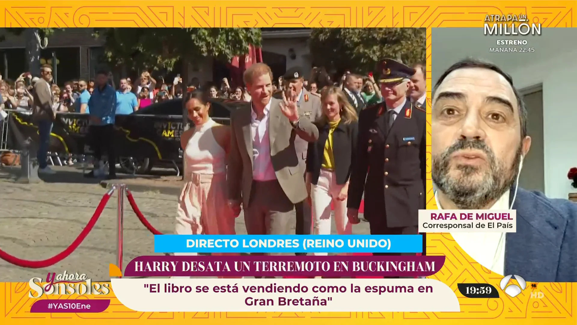 Rafa de Miguel asegura que el libro del pr&iacute;ncipe Harry ha sido una aut&eacute;ntica explosi&oacute;n: "No ha dejado t&iacute;tere con cabeza"